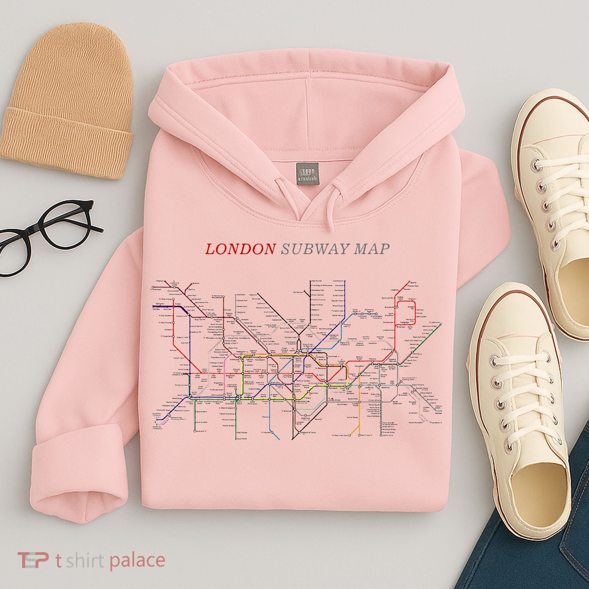 London S.U.B.W.A.Y Map Metro Underground Hoodie