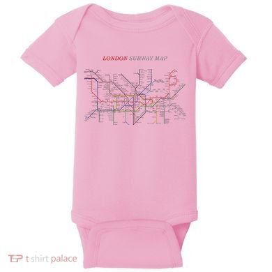 London S.U.B.W.A.Y Map Metro Underground Baby Bodysuit