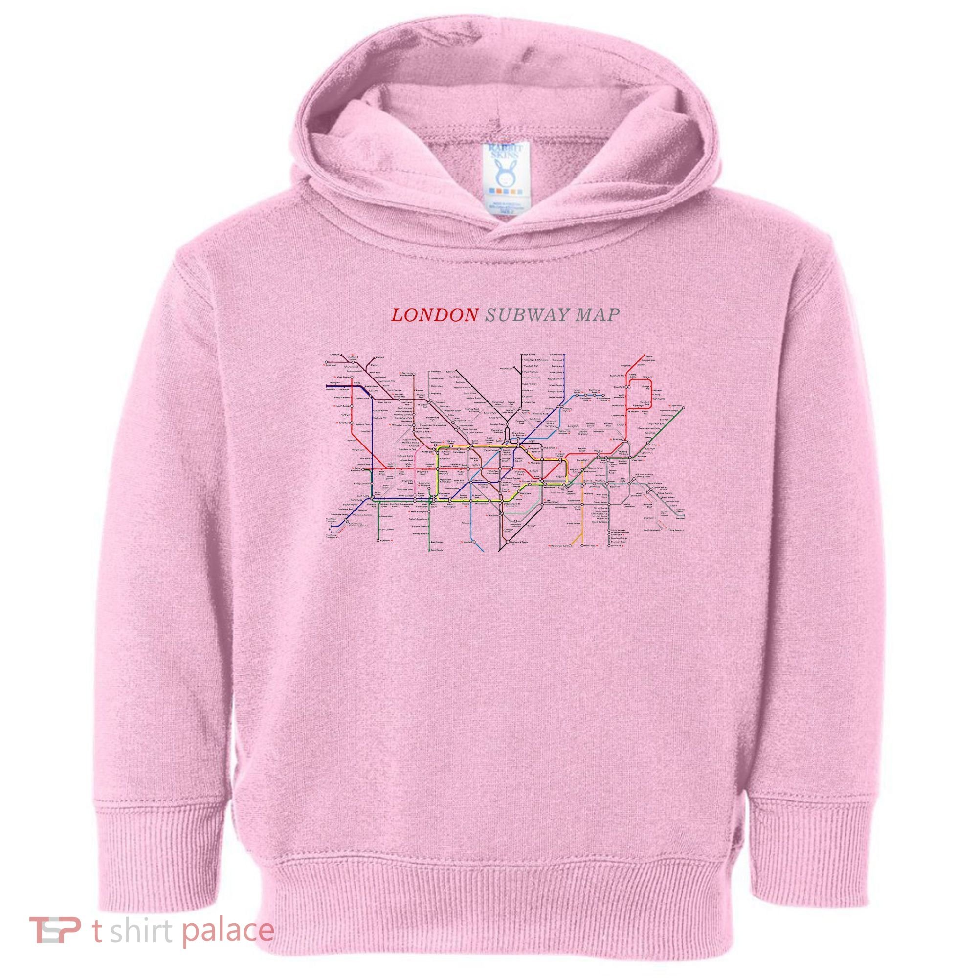 London S.U.B.W.A.Y Map Metro Underground Toddler Hoodie