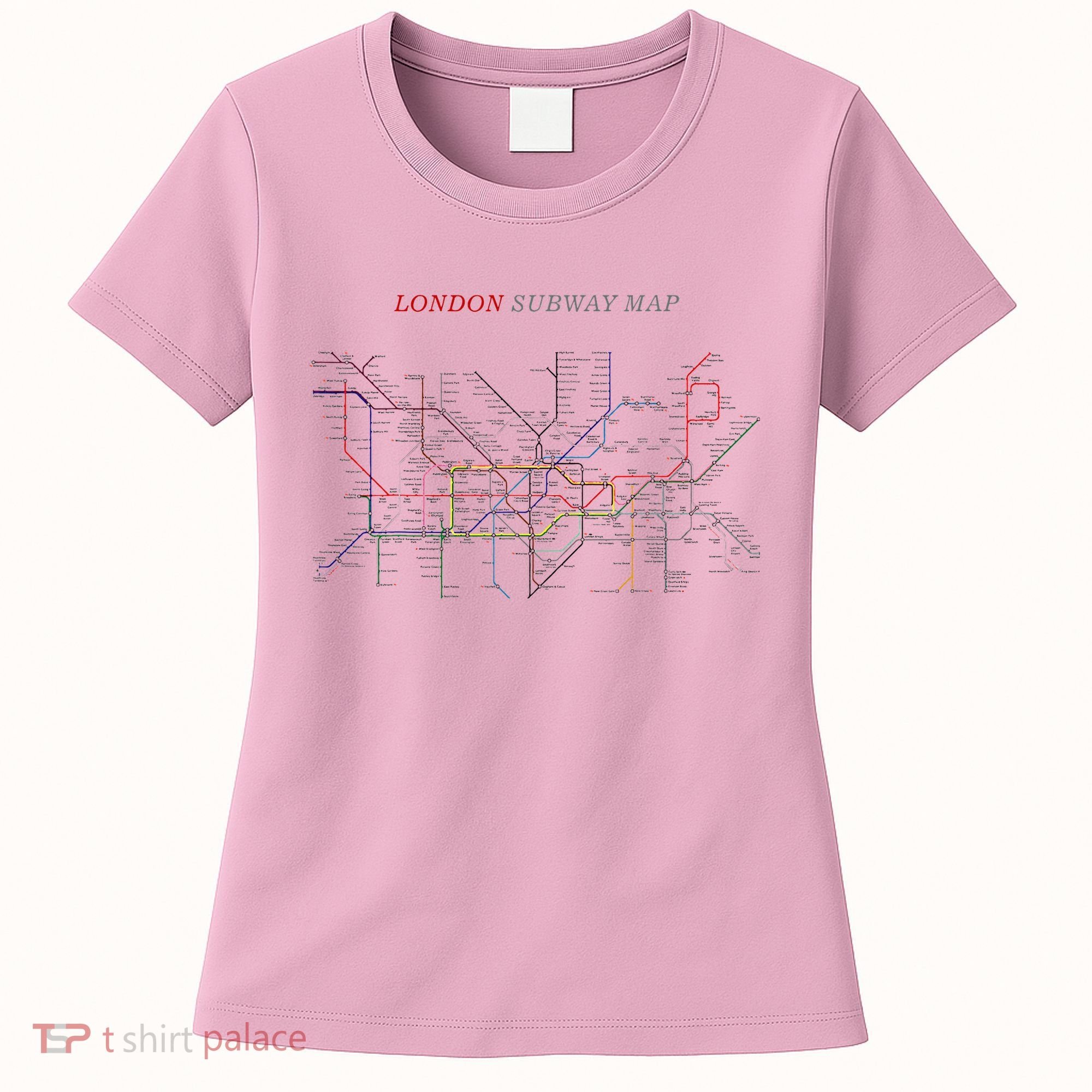 London S.U.B.W.A.Y Map Metro Underground Women's T-Shirt