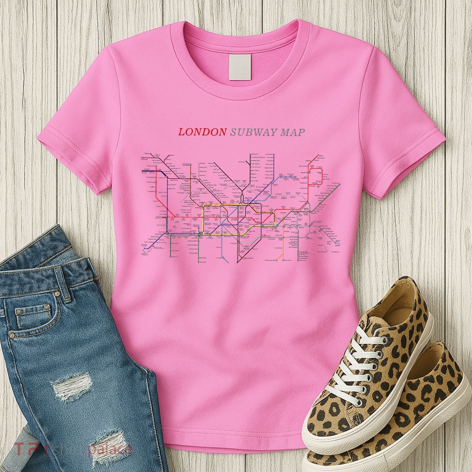 London S.U.B.W.A.Y Map Metro Underground Women's T-Shirt