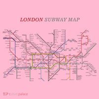 London S.U.B.W.A.Y Map Metro Underground Women's T-Shirt thumb 6