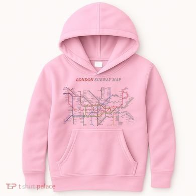 London S.U.B.W.A.Y Map Metro Underground Kids Hoodie