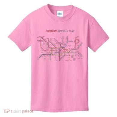 London S.U.B.W.A.Y Map Metro Underground Kids T-Shirt
