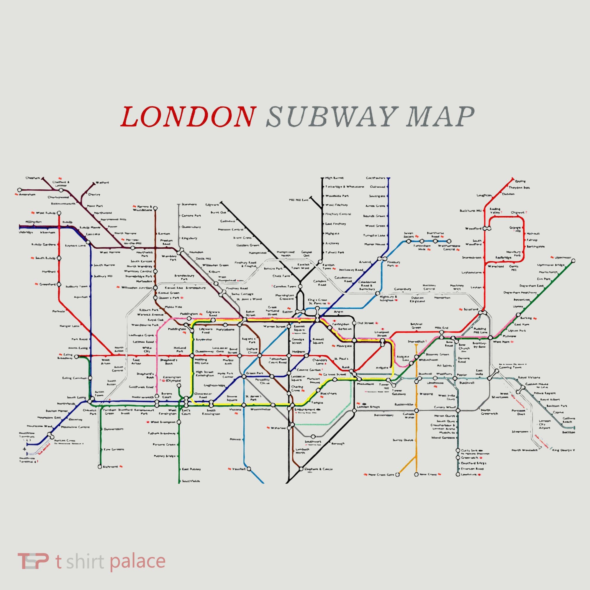 London S.U.B.W.A.Y Map Metro Underground 24oz Duet Stainless Steel Tumbler
