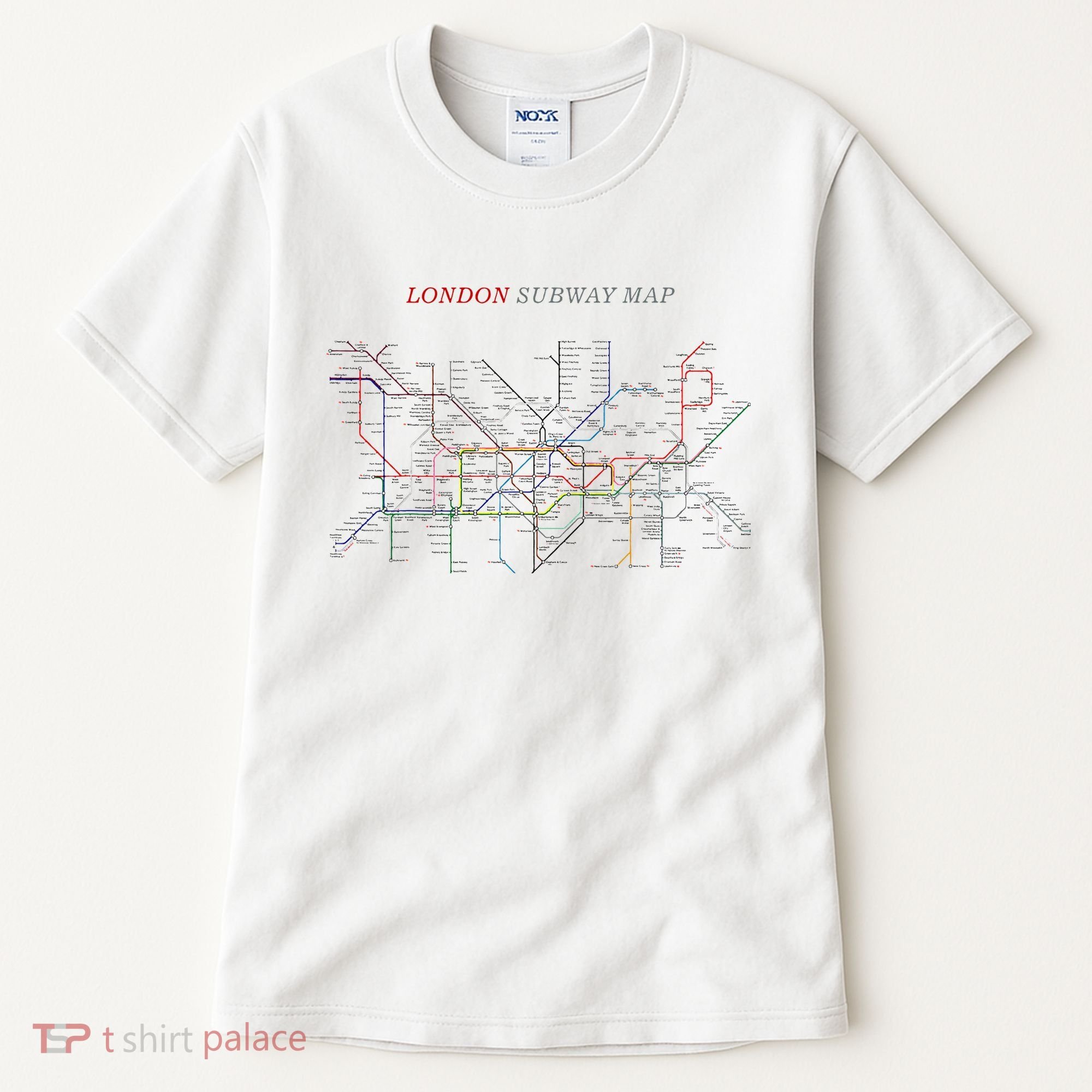 London S.U.B.W.A.Y Map Metro Underground Tall T-Shirt
