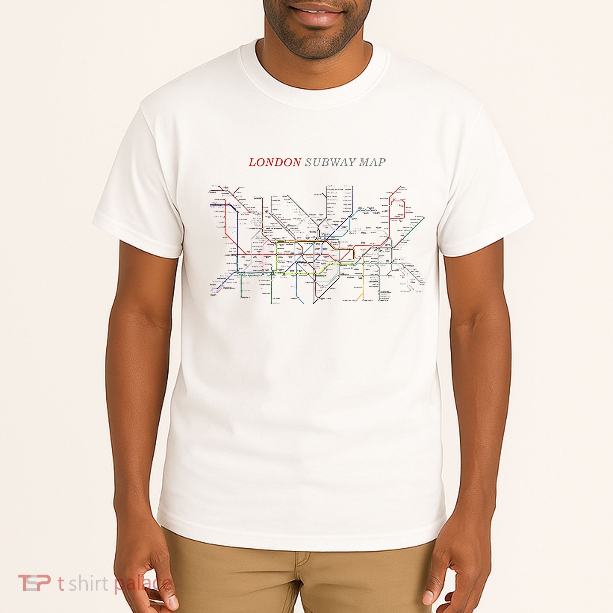 London S.U.B.W.A.Y Map Metro Underground Tall T-Shirt