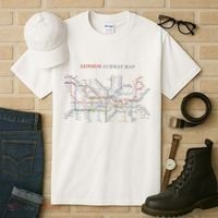 London S.U.B.W.A.Y Map Metro Underground Tall T-Shirt thumb 3