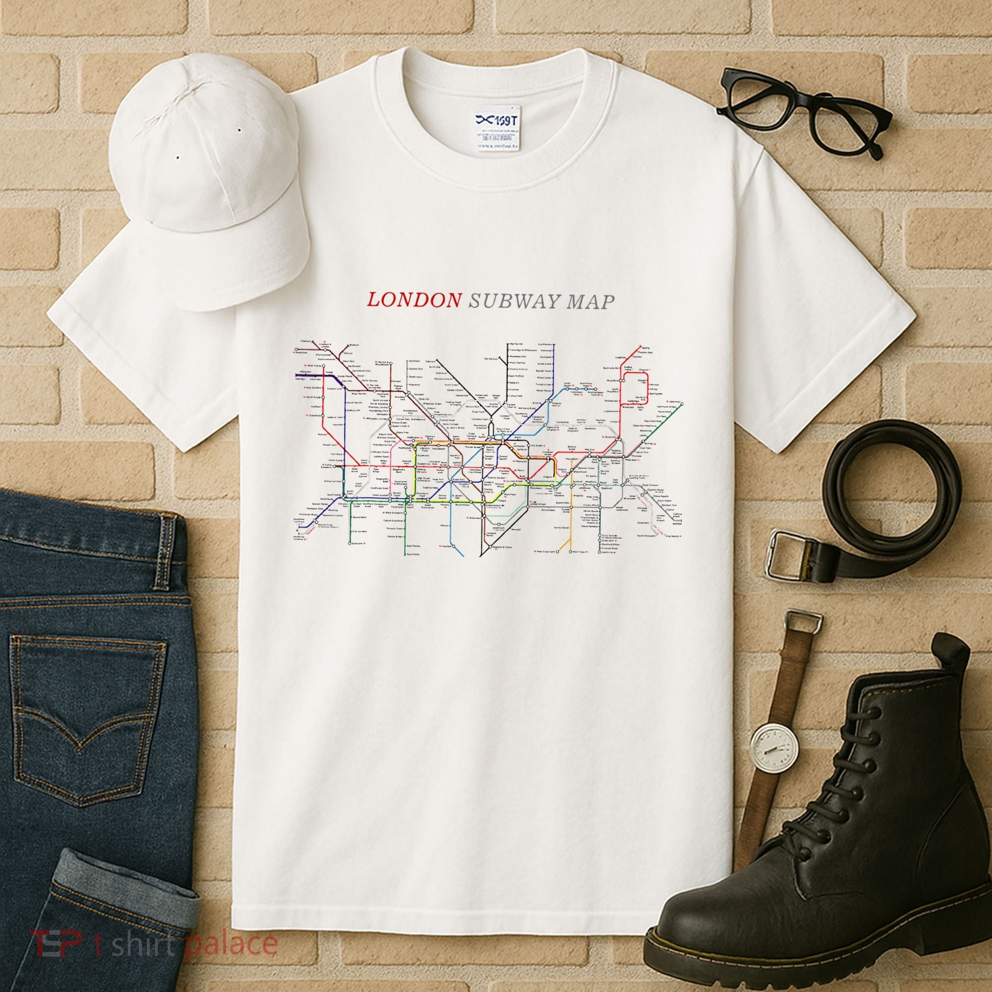 London S.U.B.W.A.Y Map Metro Underground Tall T-Shirt