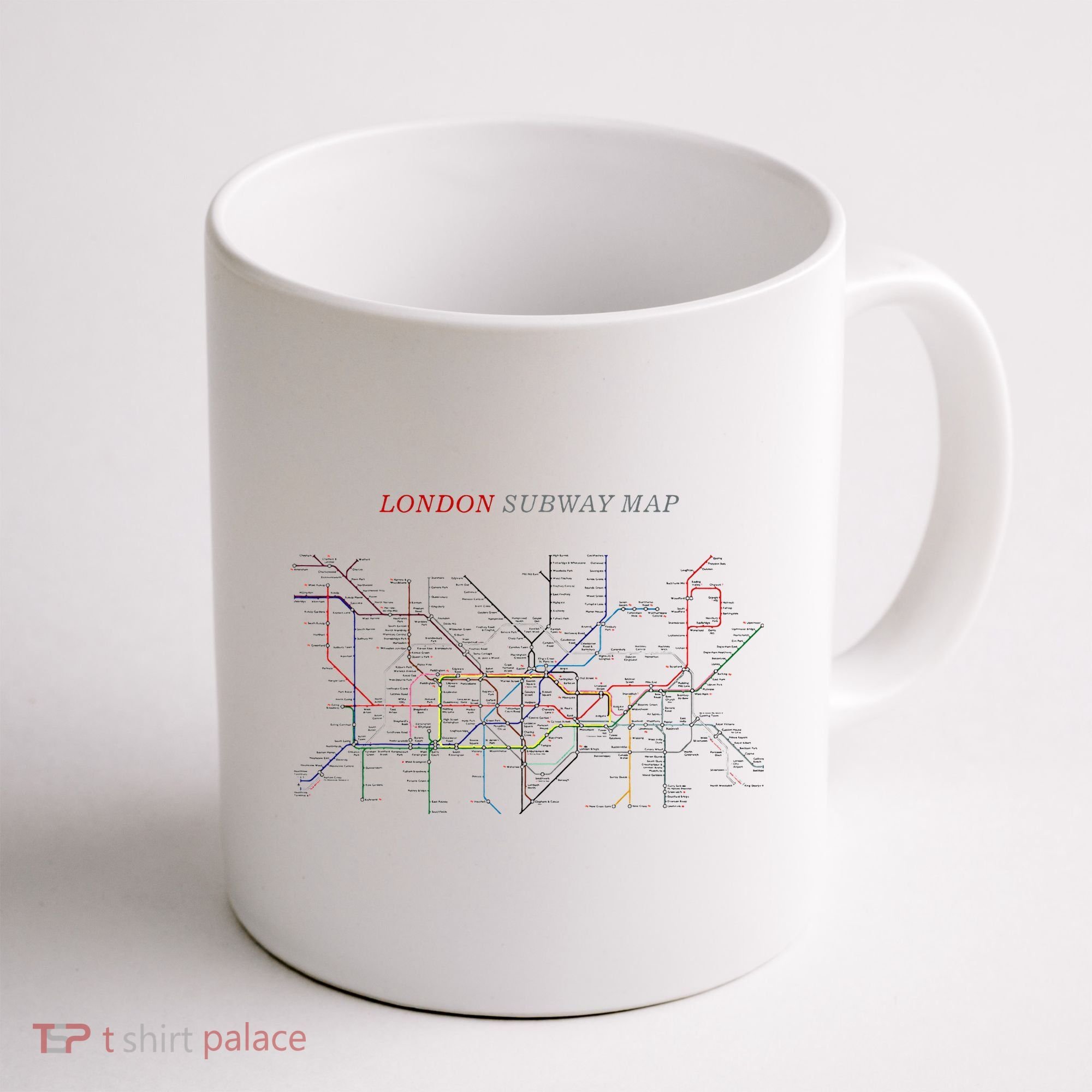 London S.U.B.W.A.Y Map Metro Underground Coffee Mug