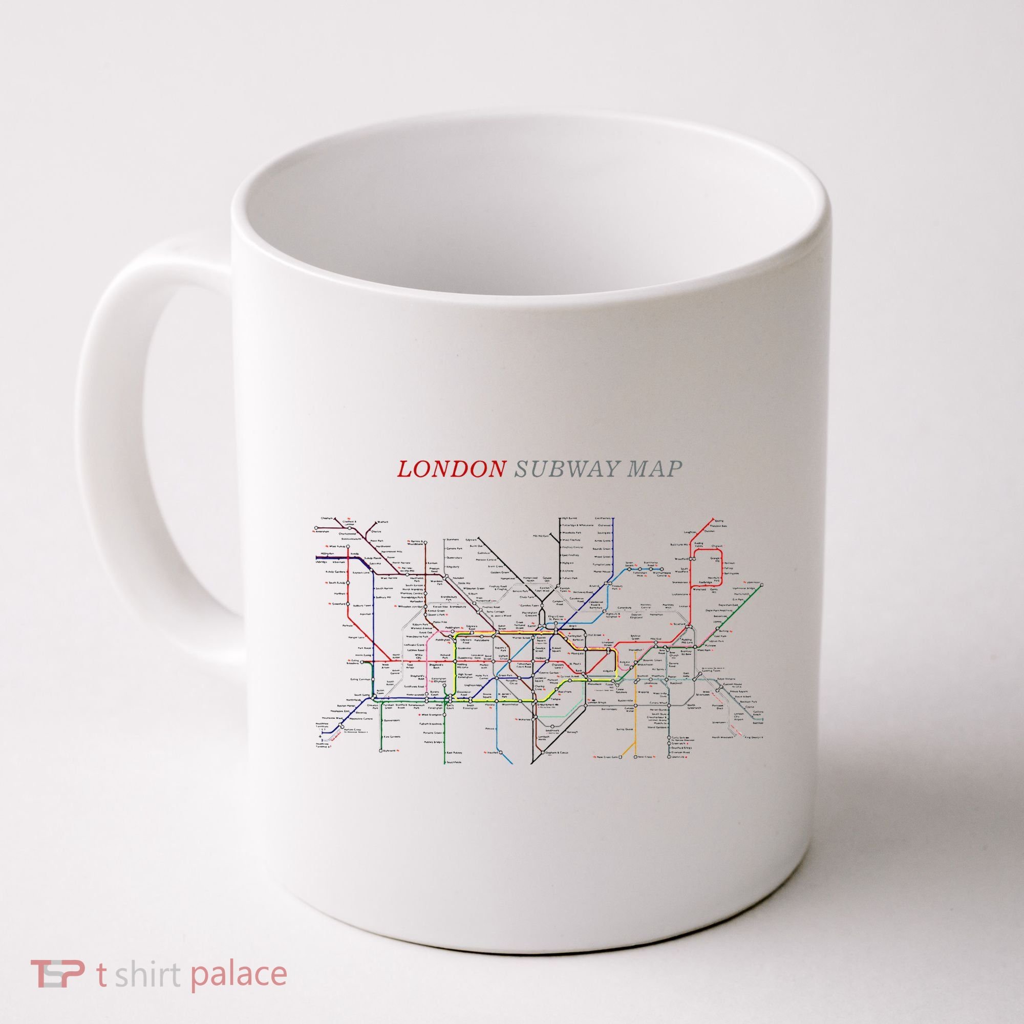 London S.U.B.W.A.Y Map Metro Underground Coffee Mug