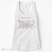 London S.U.B.W.A.Y Map Metro Underground Women's Tank Top thumb 0