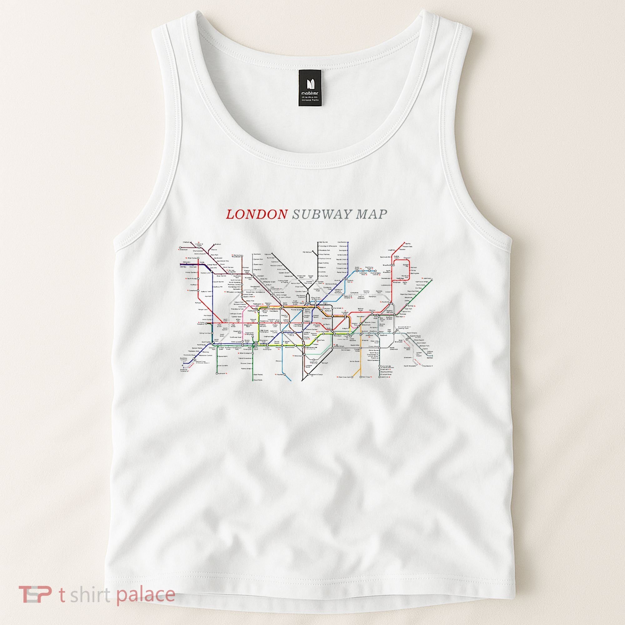London S.U.B.W.A.Y Map Metro Underground Tank Top