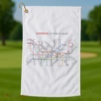 London S.U.B.W.A.Y Map Metro Underground Golf Towel thumb 1