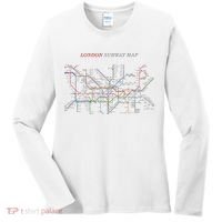 London S.U.B.W.A.Y Map Metro Underground Women's Long Sleeve Shirt thumb 0