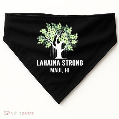 Lahaina Strong Maui Hawaii Old Banyan Tree USA-Made Doggie Bandana