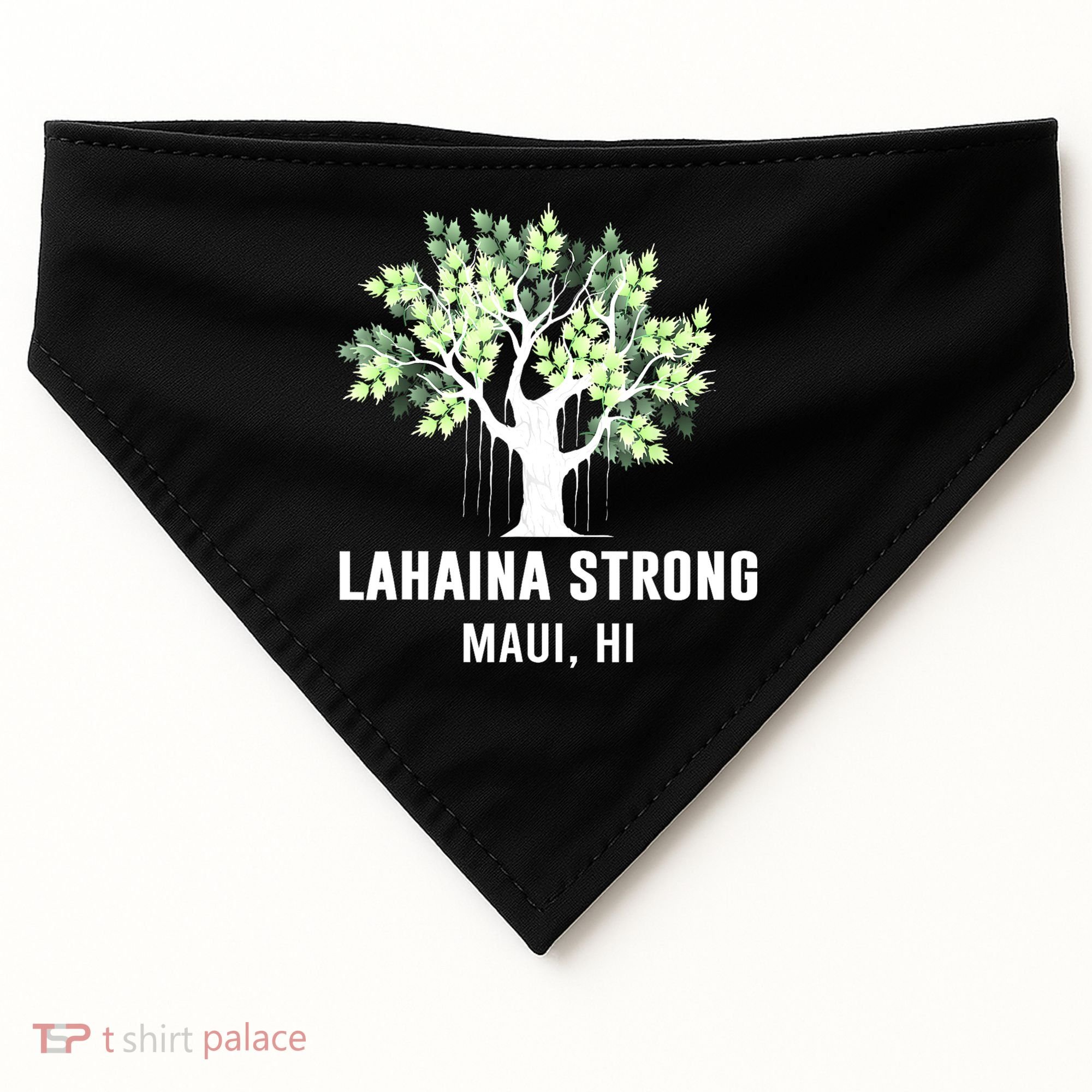 Lahaina Strong Maui Hawaii Old Banyan Tree USA-Made Doggie Bandana