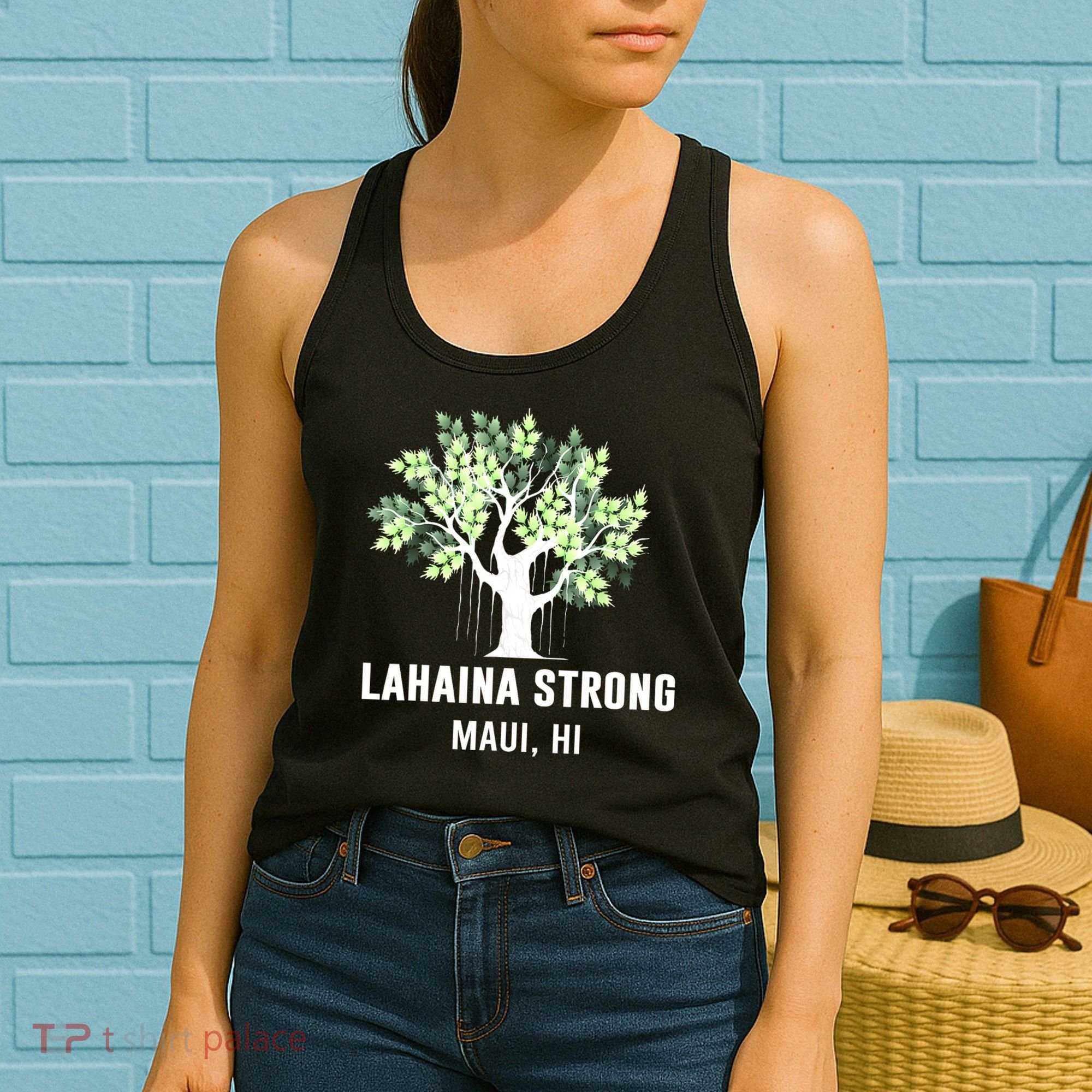 Lahaina Strong Maui Hawaii Old Banyan Tree Women's Tank Top