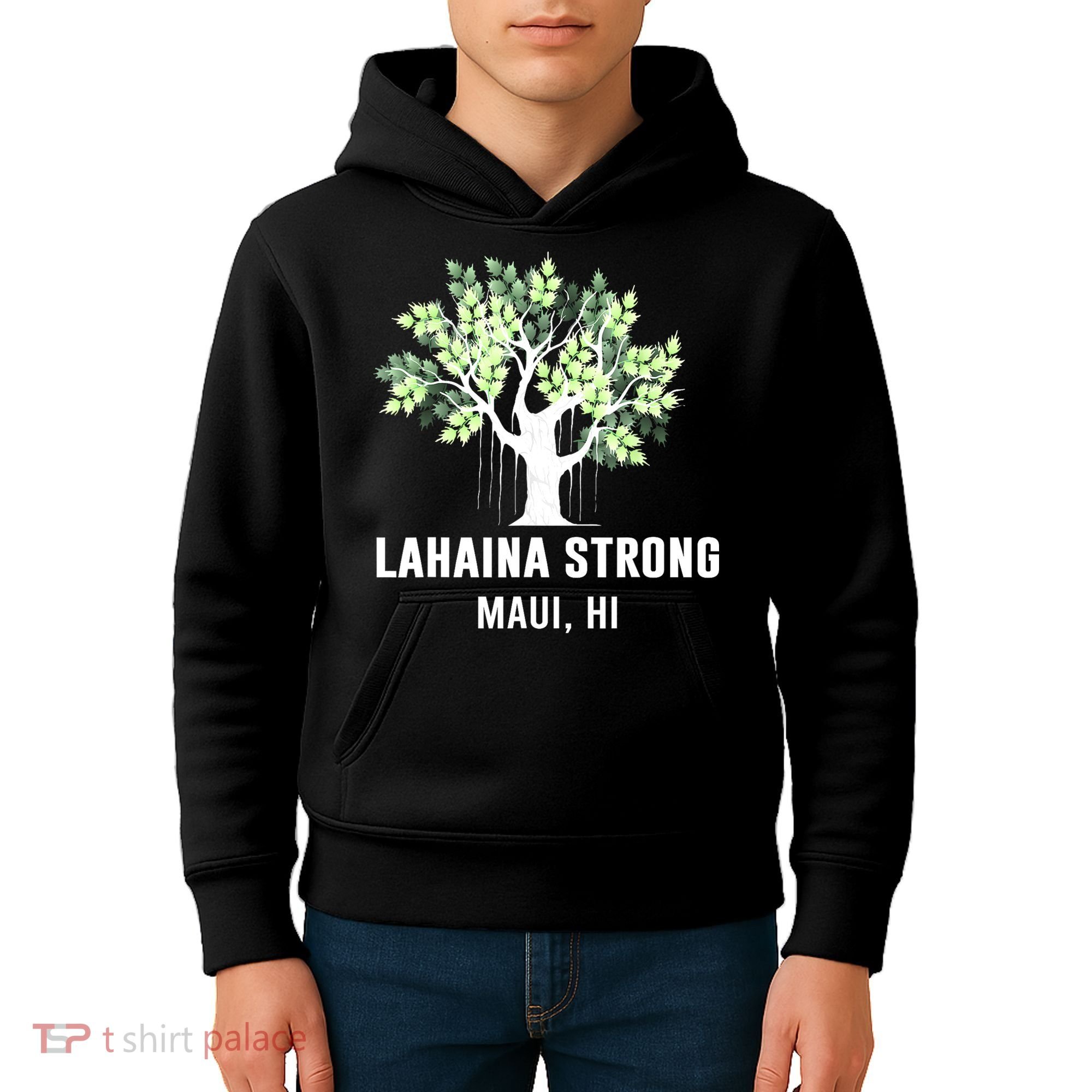 Lahaina Strong Maui Hawaii Old Banyan Tree Kids Hoodie