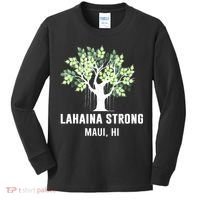 Lahaina Strong Maui Hawaii Old Banyan Tree Kids Long Sleeve Shirt thumb 0