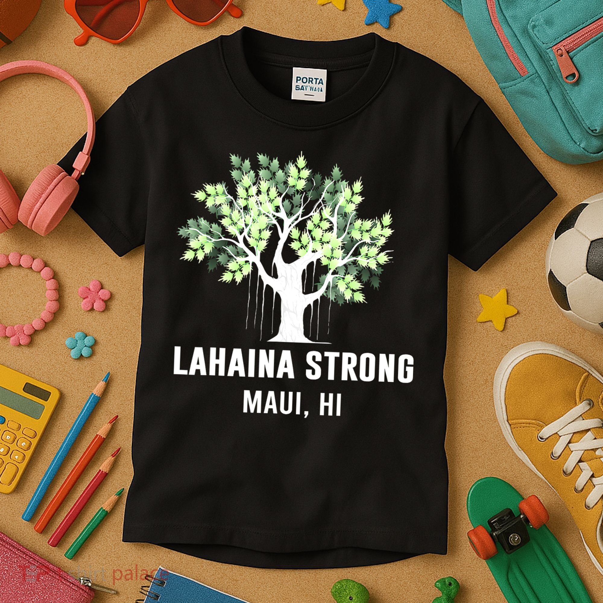 Lahaina Strong Maui Hawaii Old Banyan Tree Kids T-Shirt