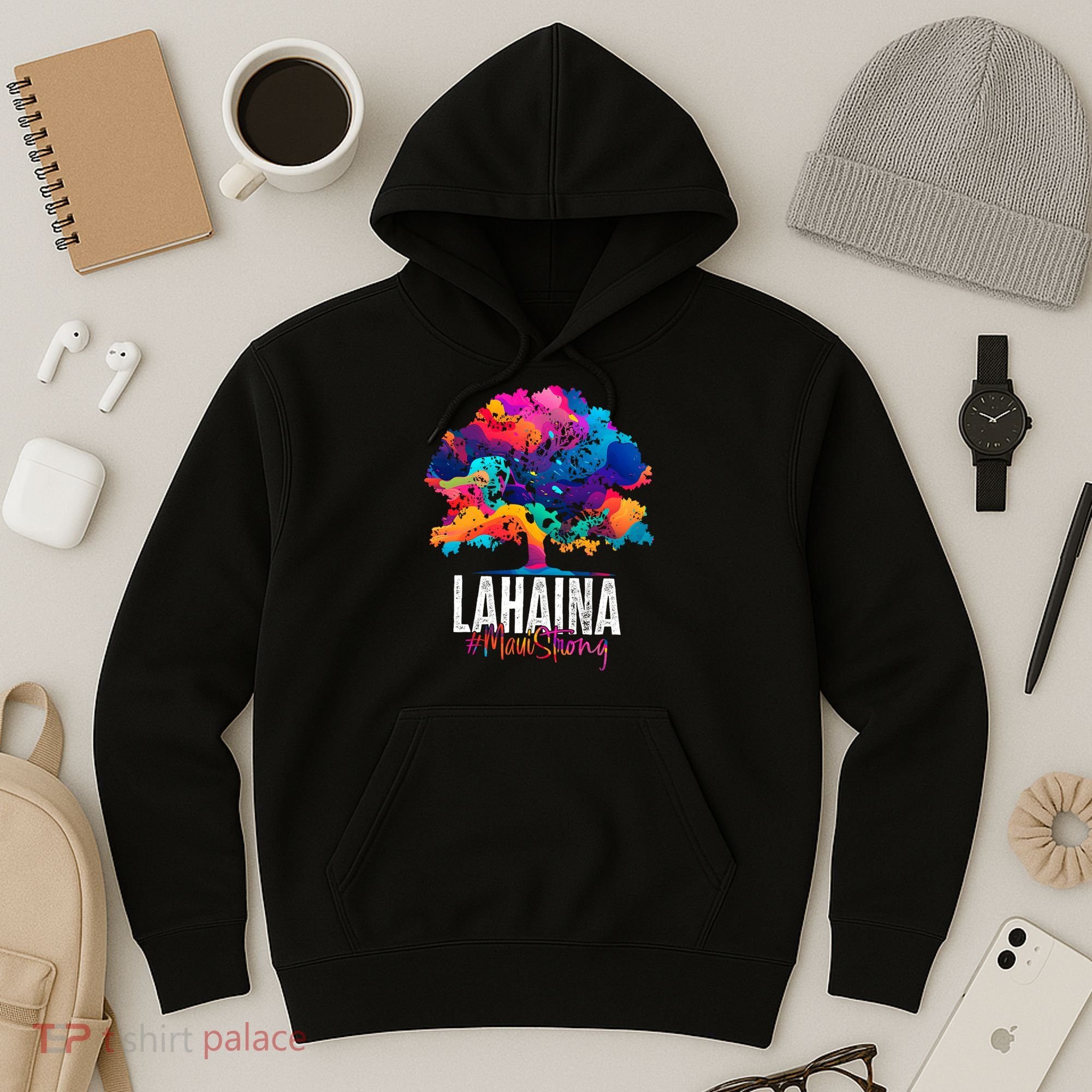 Lahaina Strong Maui Hawaii Old Banyan Tree Hoodie