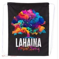 Lahaina Strong Maui Hawaii Old Banyan Tree Drawstring Bag thumb 0