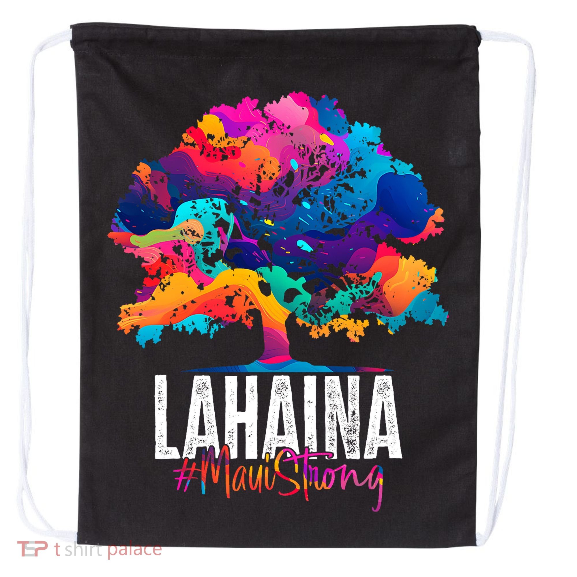 Lahaina Strong Maui Hawaii Old Banyan Tree Drawstring Bag