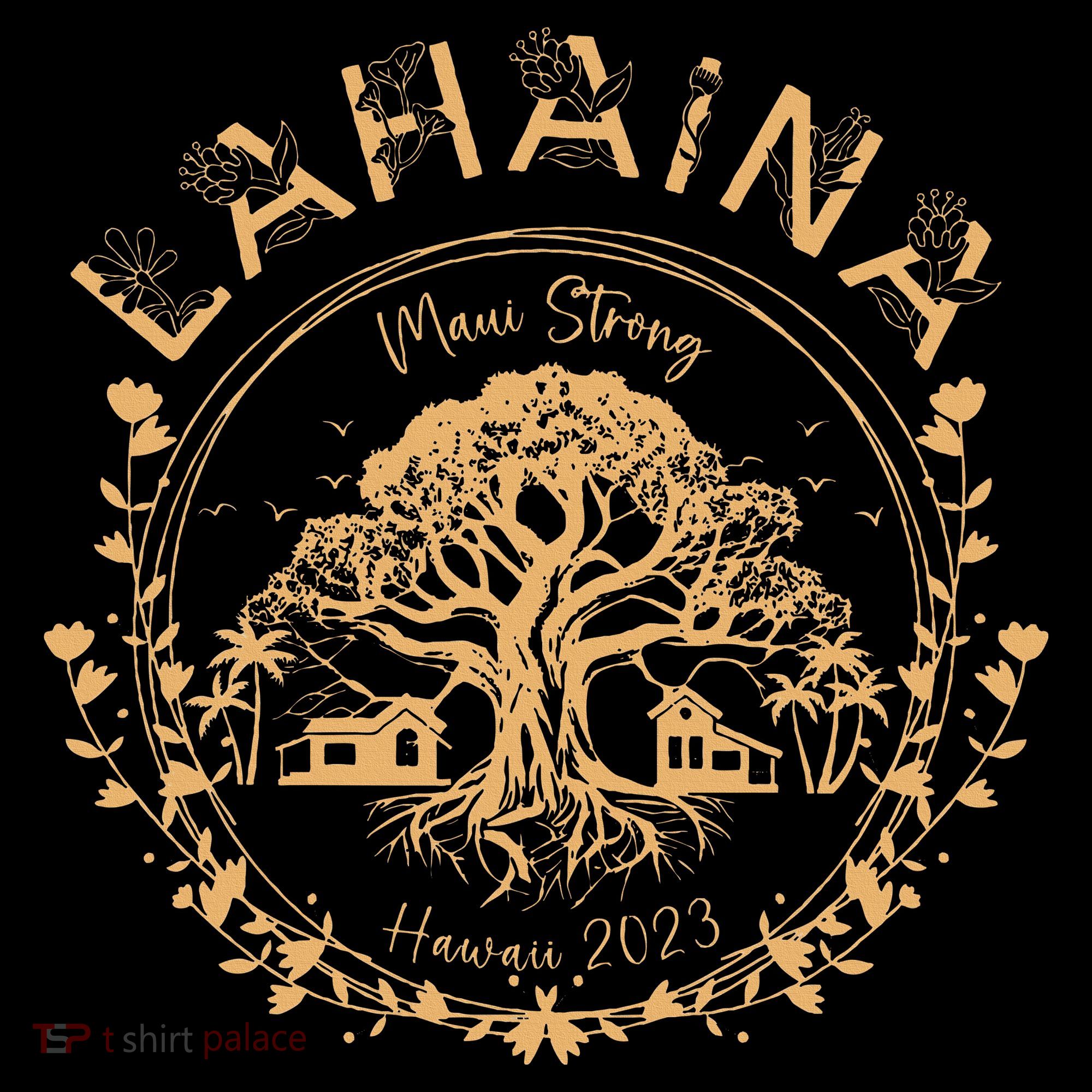 Lahaina Strong Maui Hawaii Old Banyan Tree saving squad USA-Made Doggie Bandana