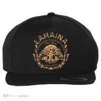 Lahaina Strong Maui Hawaii Old Banyan Tree saving squad Wool Snapback Cap thumb 0