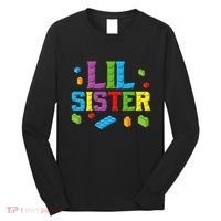 Lil Sister Master Builder Building Bricks Blocks Family Set Long Sleeve Shirt thumb 0
