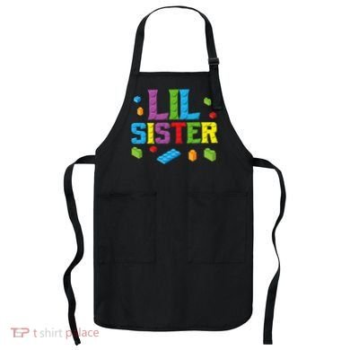 Lil Sister Master Builder Building Bricks Blocks Family Set Apron