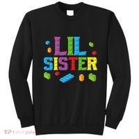 Lil Sister Master Builder Building Bricks Blocks Family Set Sweatshirt thumb 0