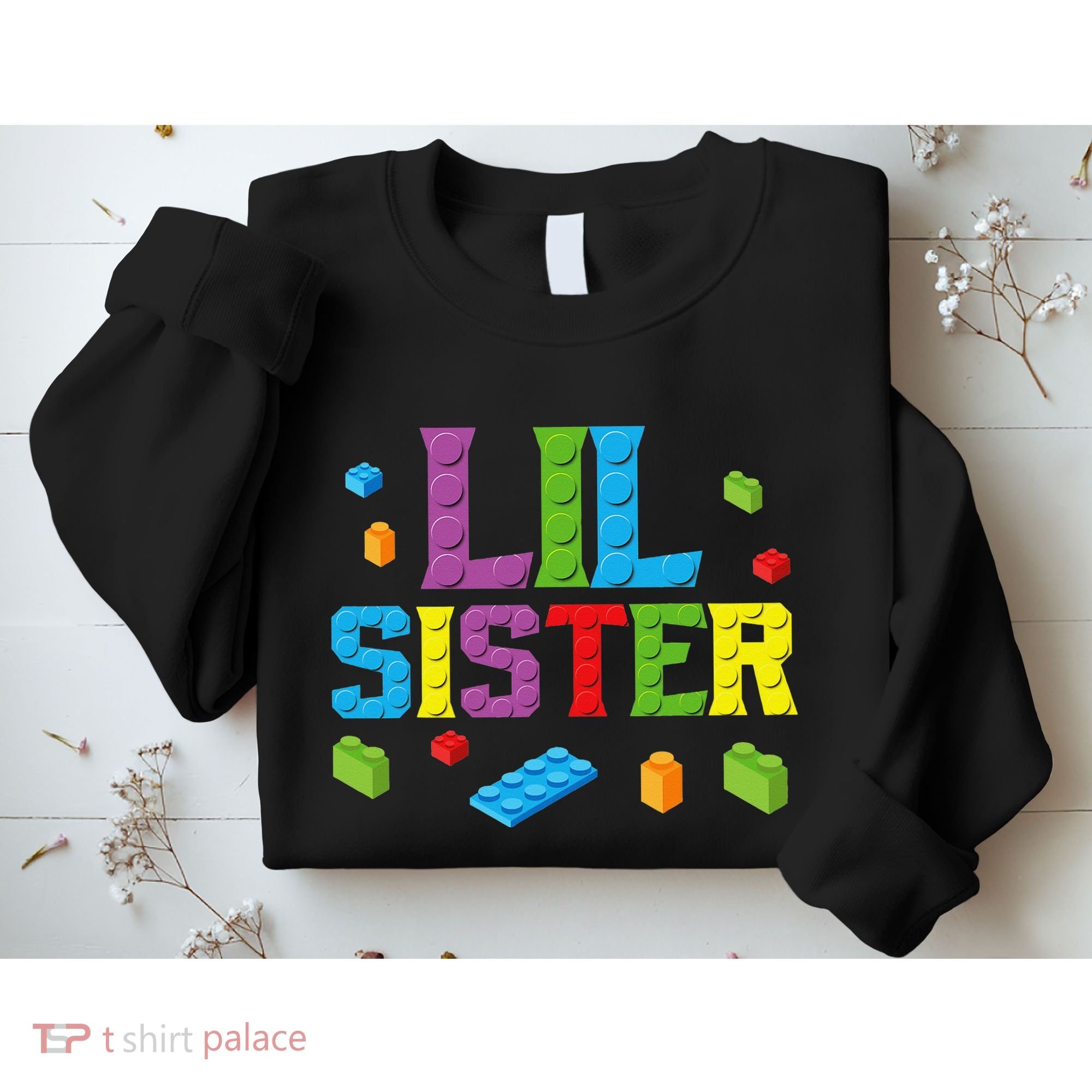 Lil Sister Master Builder Building Bricks Blocks Family Set Sweatshirt