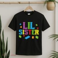 Lil Sister Master Builder Building Bricks Blocks Family Set T-Shirt thumb 2