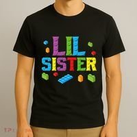 Lil Sister Master Builder Building Bricks Blocks Family Set T-Shirt thumb 3