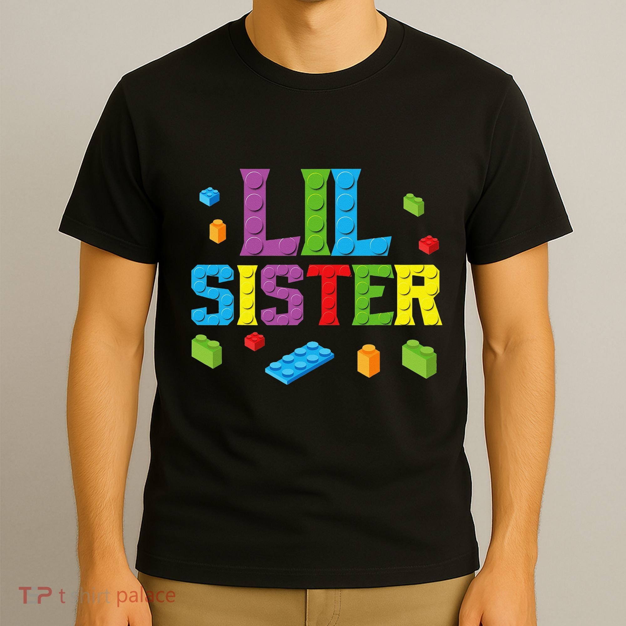 Lil Sister Master Builder Building Bricks Blocks Family Set T-Shirt