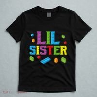Lil Sister Master Builder Building Bricks Blocks Family Set T-Shirt thumb 5