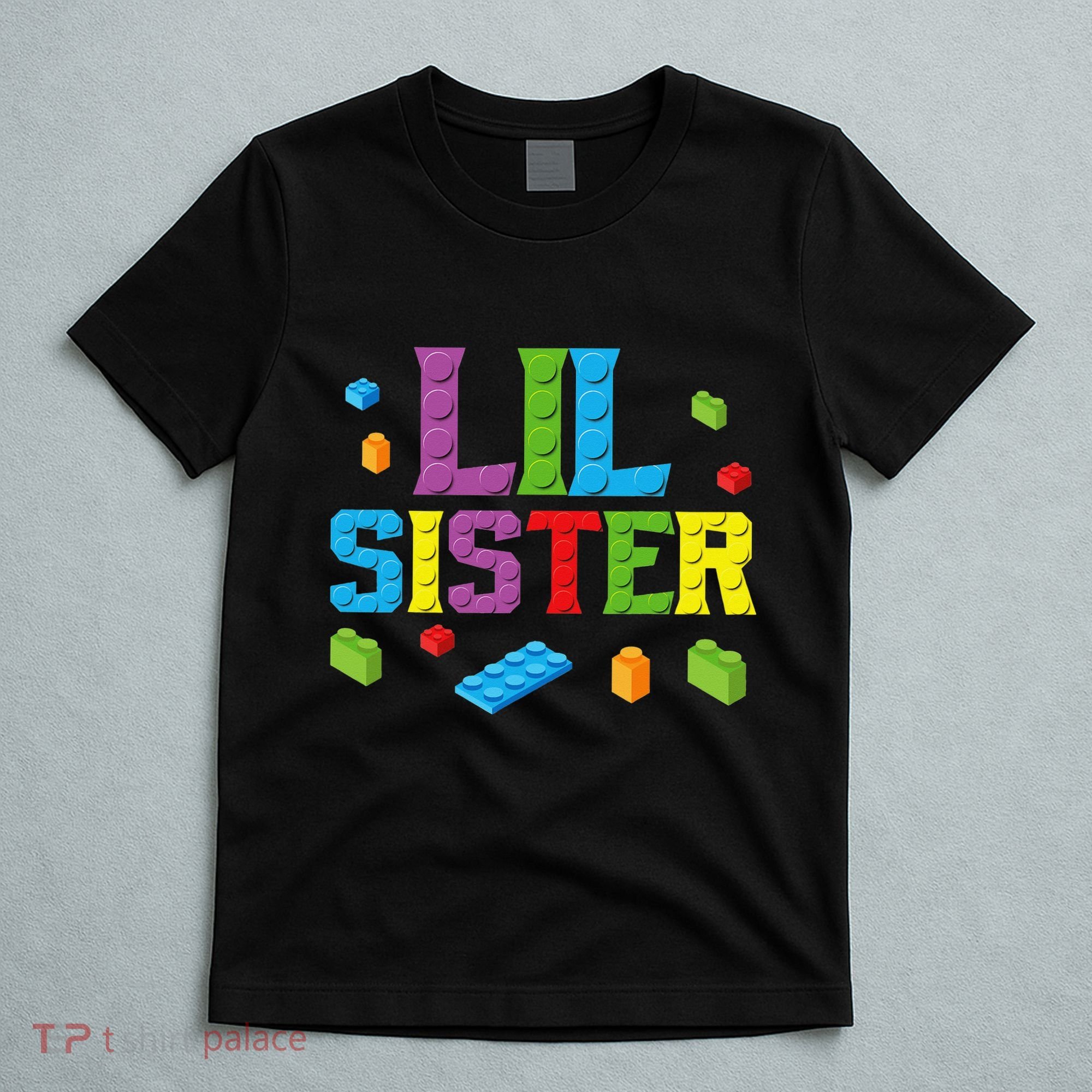 Lil Sister Master Builder Building Bricks Blocks Family Set T-Shirt