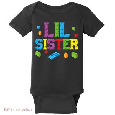 Lil Sister Master Builder Building Bricks Blocks Family Set Baby Bodysuit