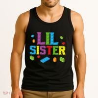 Lil Sister Master Builder Building Bricks Blocks Family Set Tank Top thumb 3