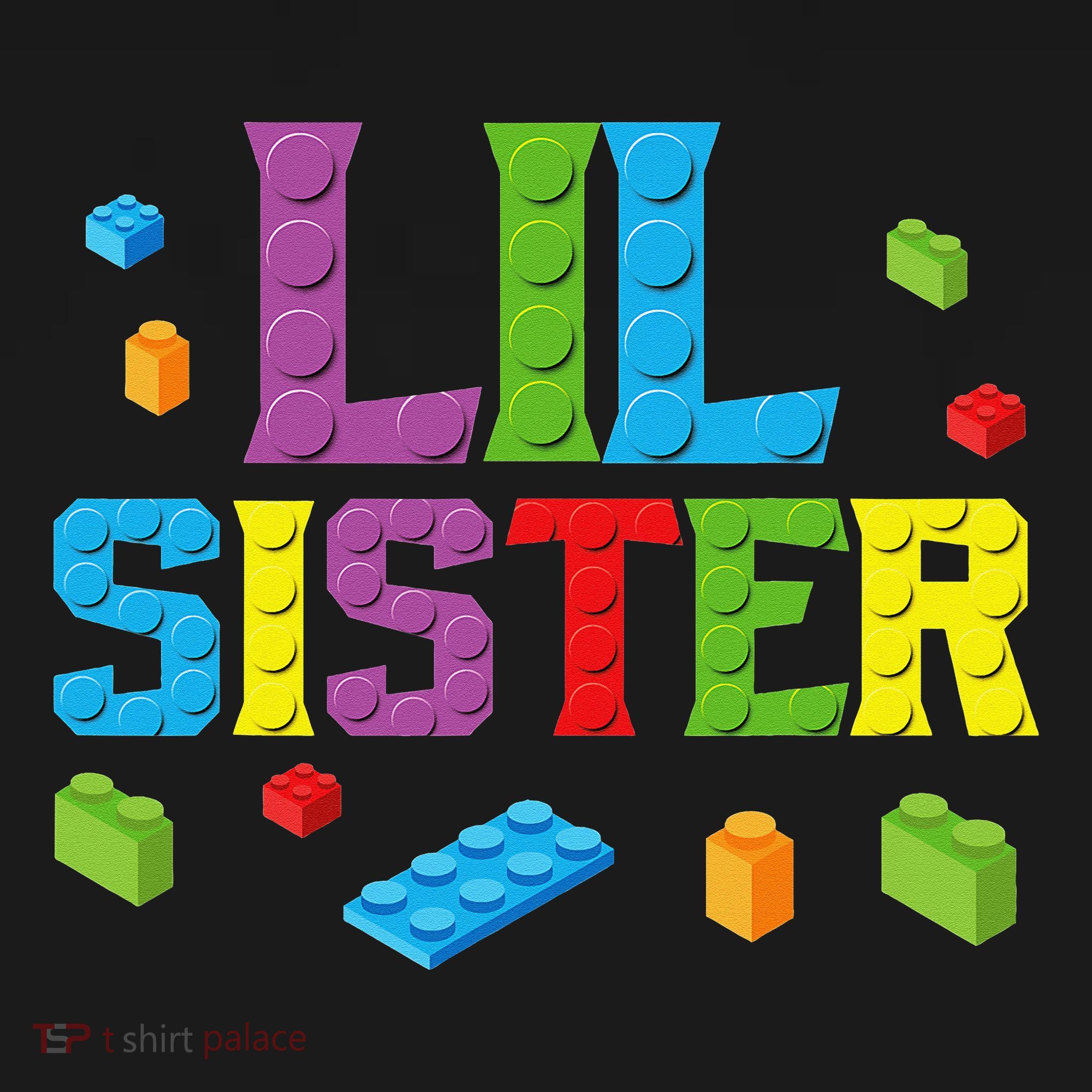 Lil Sister Master Builder Building Bricks Blocks Family Set Tank Top