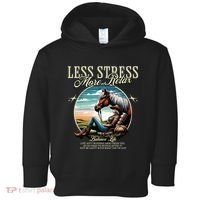 Less Stress More Relax Cowgirl Toddler Hoodie thumb 0