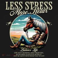 Less Stress More Relax Cowgirl Toddler Hoodie thumb 2