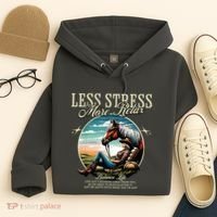 Less Stress More Relax Cowgirl Hoodie thumb 4