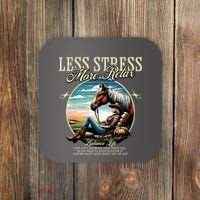 Less Stress More Relax Cowgirl Coaster thumb 0
