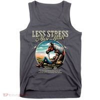 Less Stress More Relax Cowgirl Tank Top thumb 0