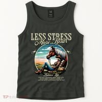 Less Stress More Relax Cowgirl Tank Top thumb 2