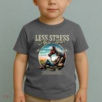 Less Stress More Relax Cowgirl Toddler T-Shirt thumb 2
