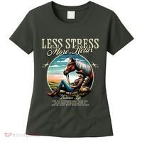 Less Stress More Relax Cowgirl Women's T-Shirt thumb 0